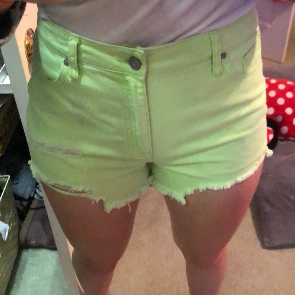 High Rise Distressed Shorts